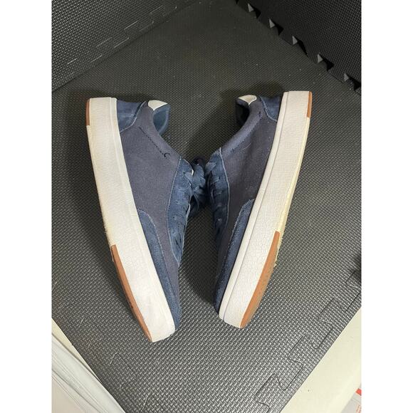 Kizik Prague Navy Blue Size Mens 14‎ Wide Canvas Suede Sneakers Hands Free - Picture 4 of 7